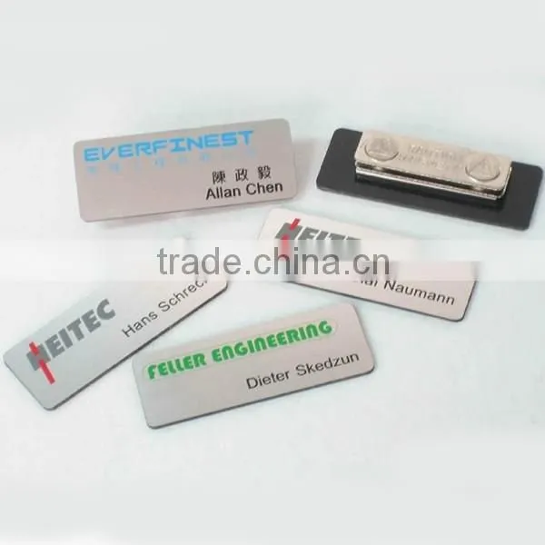 Custom plastic reusable neodymium magnet name badge