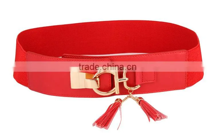 2015 New Red Tassels Elastic Lady Waistband SWF-W15062903