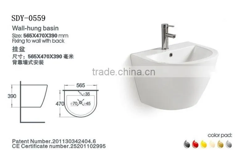 bathroom design wall mounted basin wall hung wash sink
