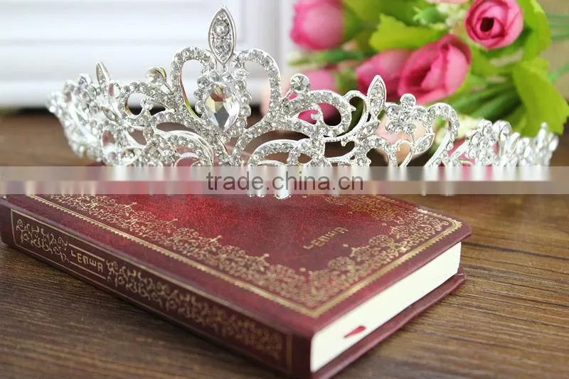 2014 New Design crystal Bridal Crown rhinestones applique trims