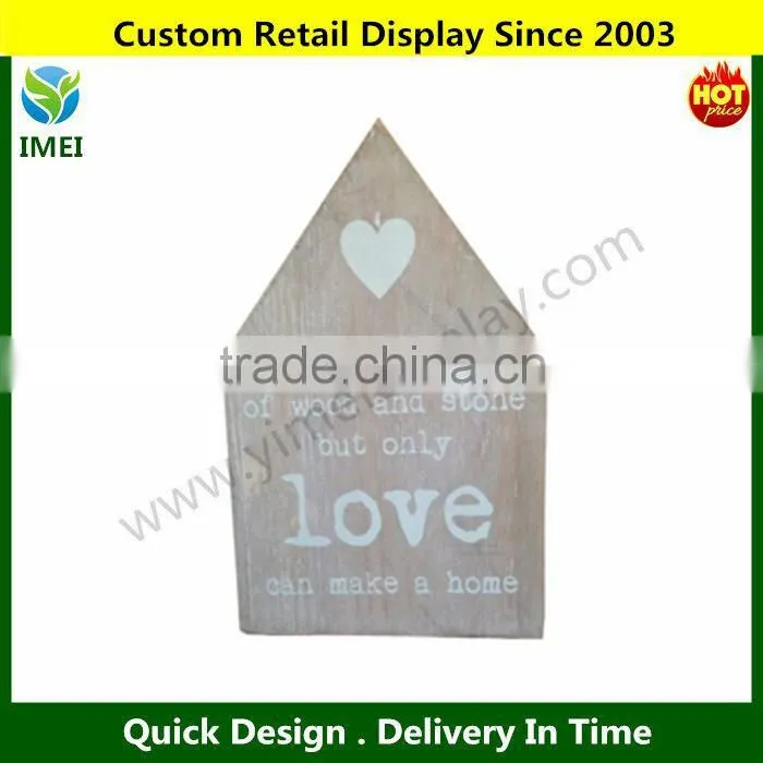 Shabby Chic Beige White LOVE Wood House Sign Perfect gift 7" YM3-149