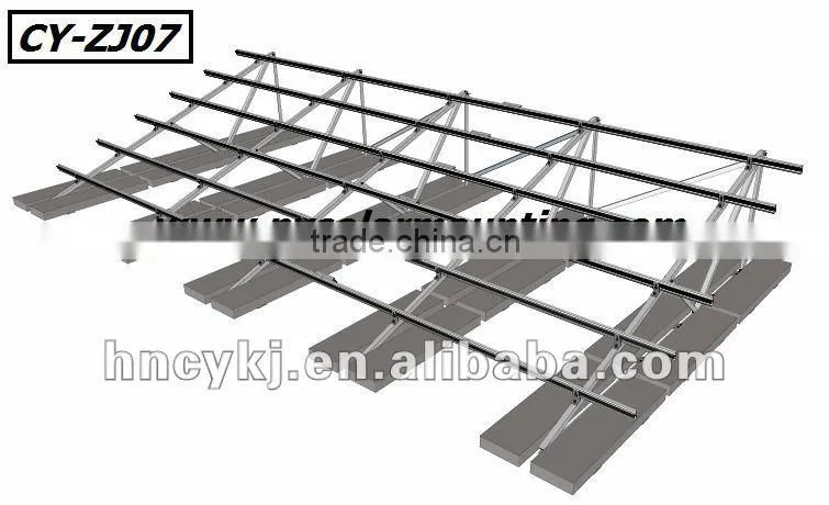 PV solar flat roof mounting system
