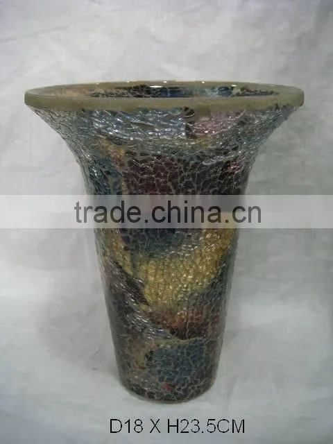 Mosaic glass vase