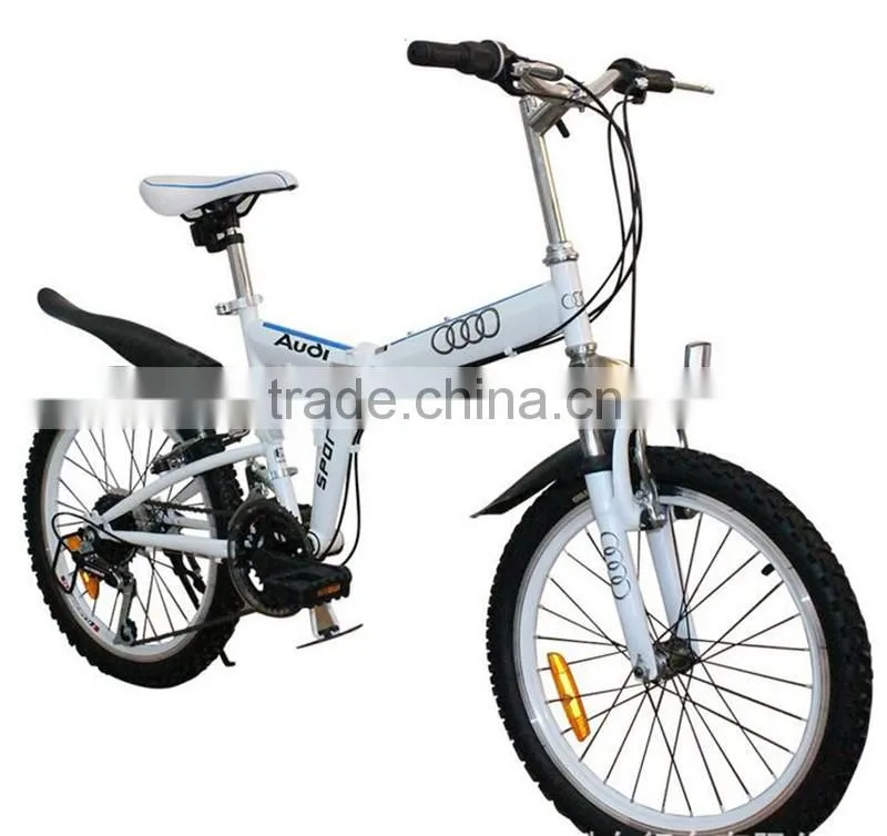 Folding Bicycles 20-Inch Dual-Suspension Mountain Bike 14 Shift To Learn To Drive a Bike Three Color Options