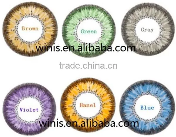 korea Eclipse sm brown yearly tri tone soft contact lens/korea cosmetic/color contact lens