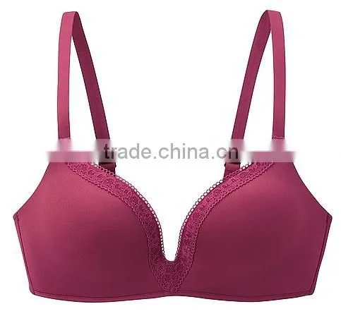 2014 new arrival ladies underwear seamless wireless soft comfortable bra