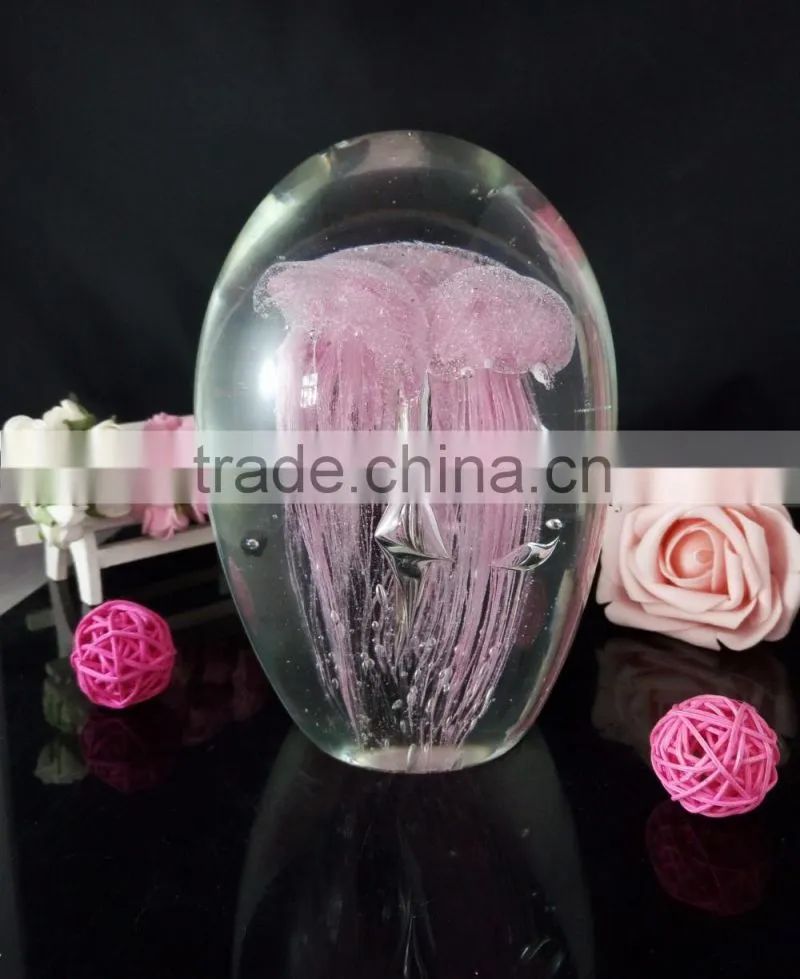 Beautiful glass exhibit for desk decoration