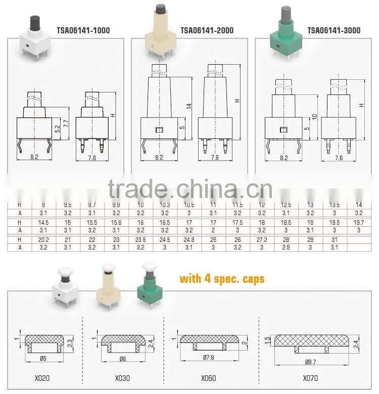 Good quality momentary contact push button reset switch