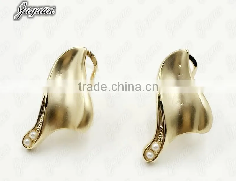Juyuan Fashion 18K Gold Plated Pendant&Earring semi-gloss set