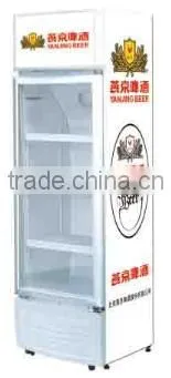 supermarket upright glass display showcase for beverage