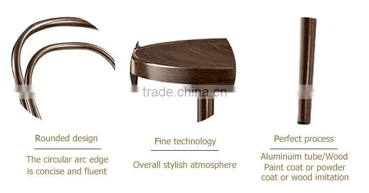 Classic furniture garden chair stackable bar aluminum bistro chair