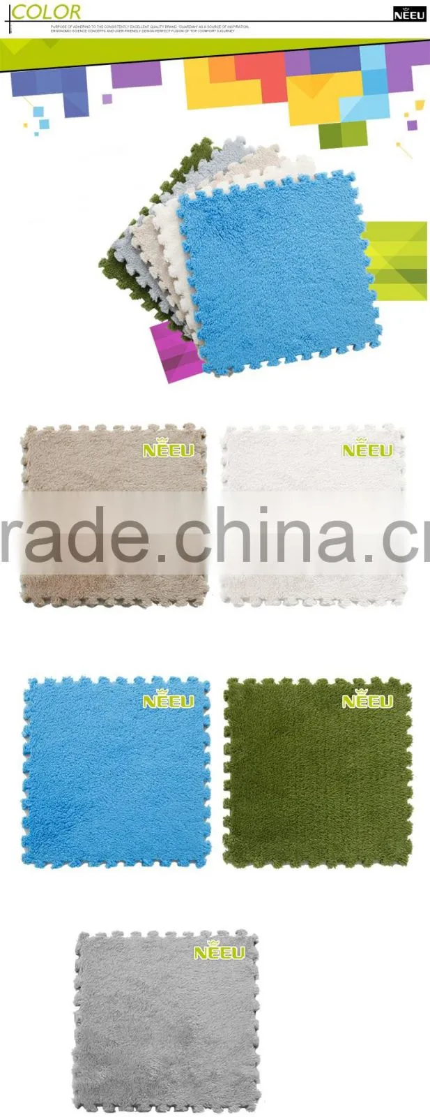 eva foam household plush mat