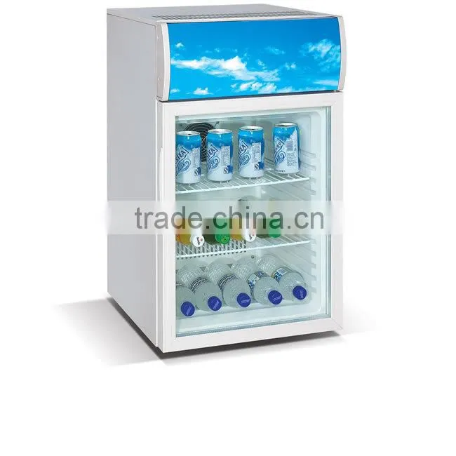 600L compressor Double Hinged Door Refrigeration Showcase