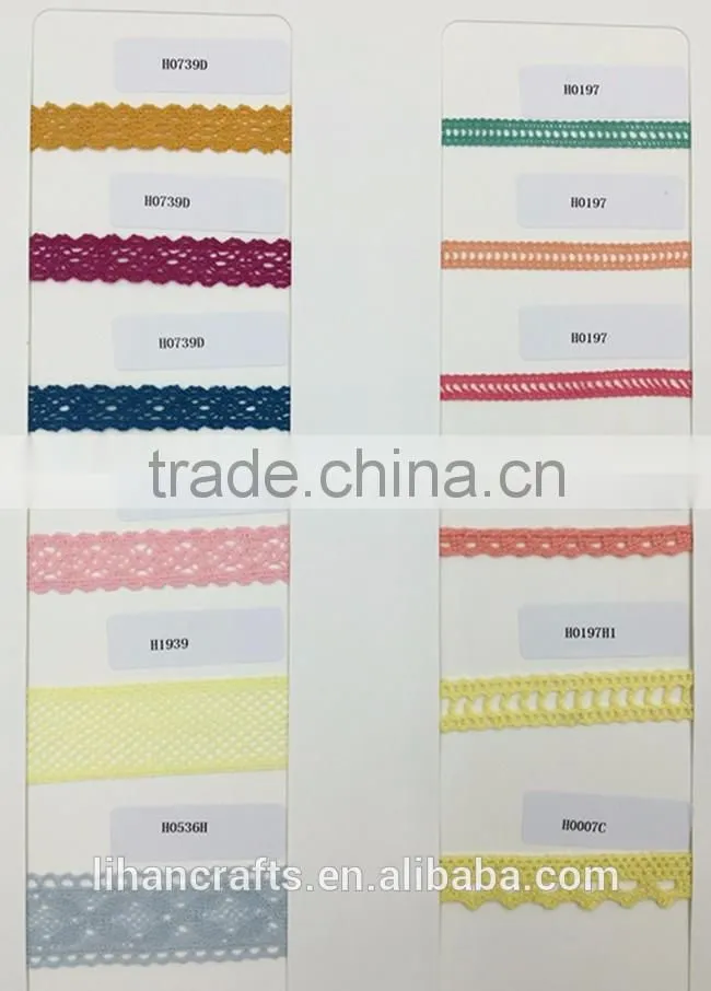 Wholesale High Quality H0789A Lace Ribbon,Crocheted Lace,100% Cotton Lace