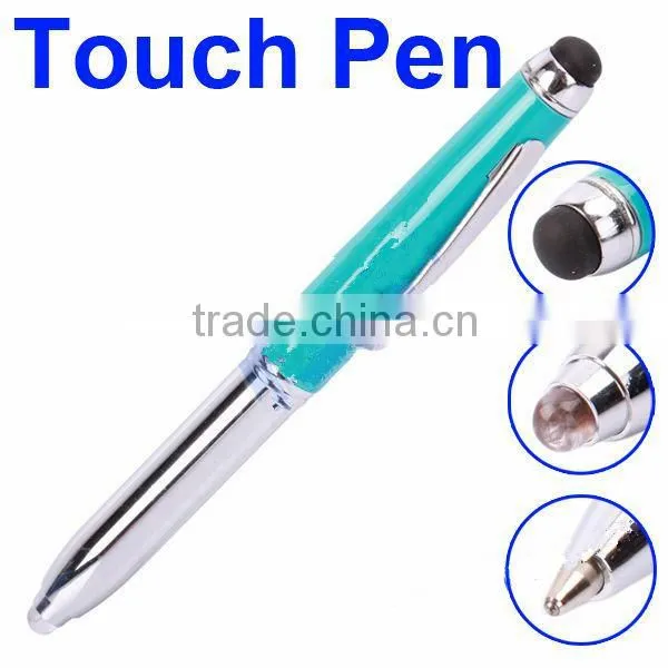 3 in 1 LED touch screen styus ball pen capacitive pen