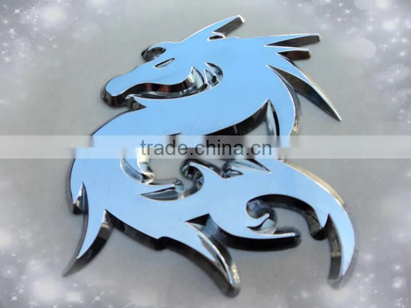Plastic Chrome Dragon emblem