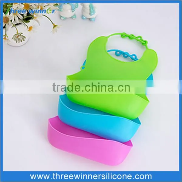 Food grade promotion silicone bib custom wholesale baby bib