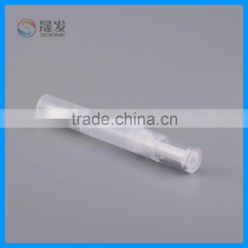 Plastic personal care essence bottle with brush
