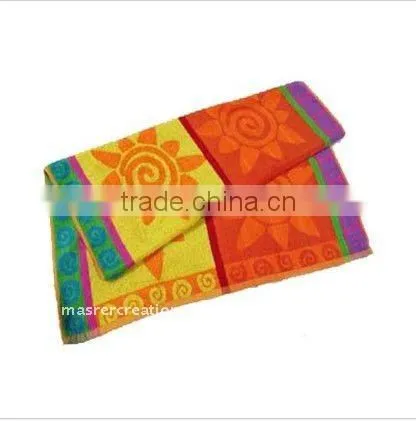 Cotton Yarn Dyed Jacquard Bath Towels