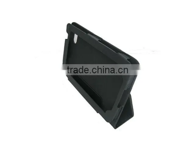 leather case with stand for Samsung Galaxy Tab P1000 black color