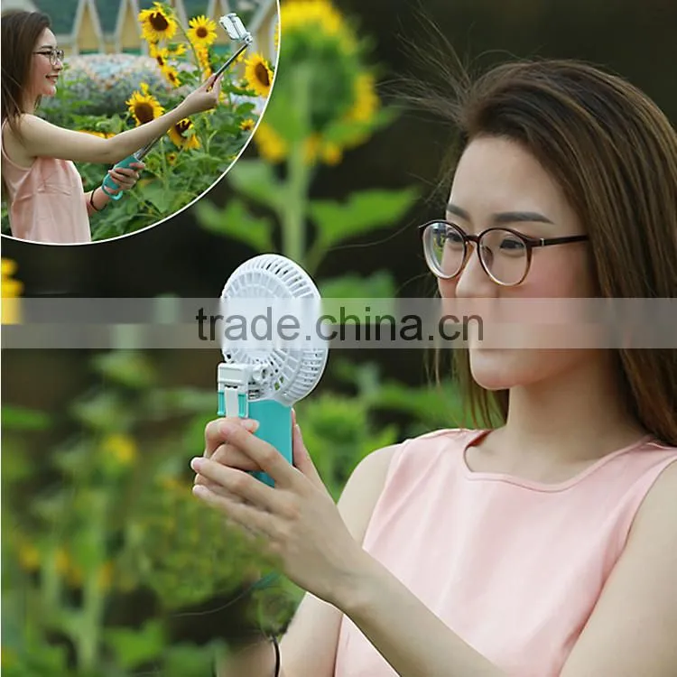Christmas Gift 3 in1 function powerbank unreal selfie stick with fan