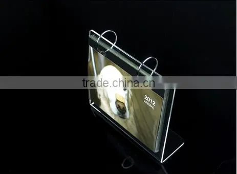 L-shape cheap wholesale plexiglass calendar