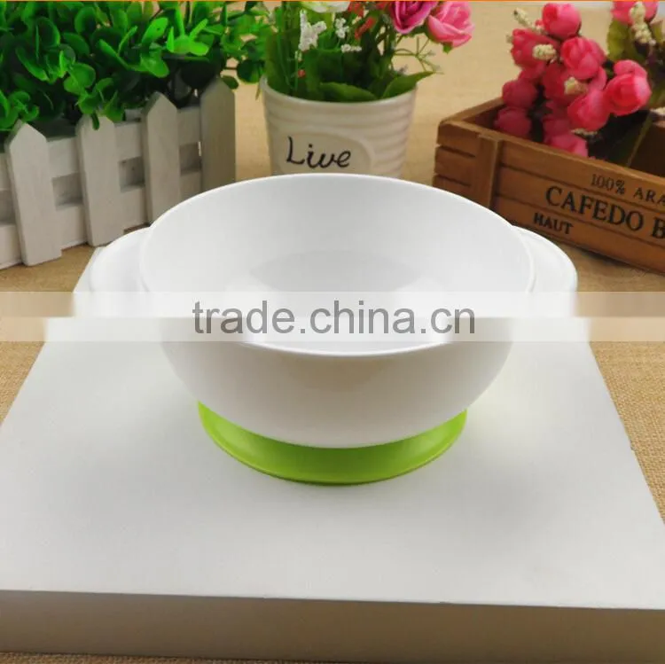 High quality BPA free pp plastic sucttion baby bowl with spoon