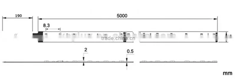 Double Line 144Leds 34.6w 1800Lm Black Light Led Strip