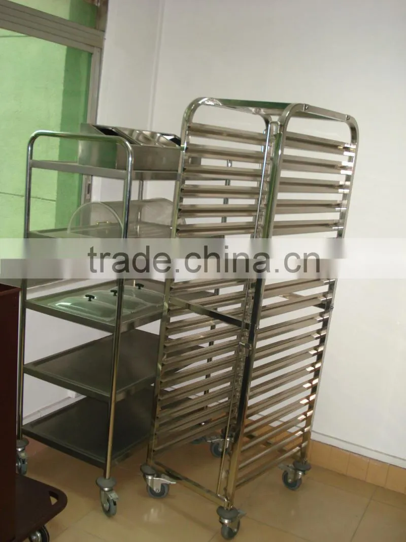 Hotel and Restaurant Stainless steel collecting trolley dish collecting cart