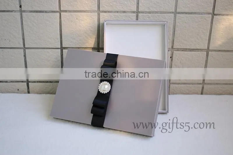 Handmade Luxury silk wedding invitation boxes wholesale