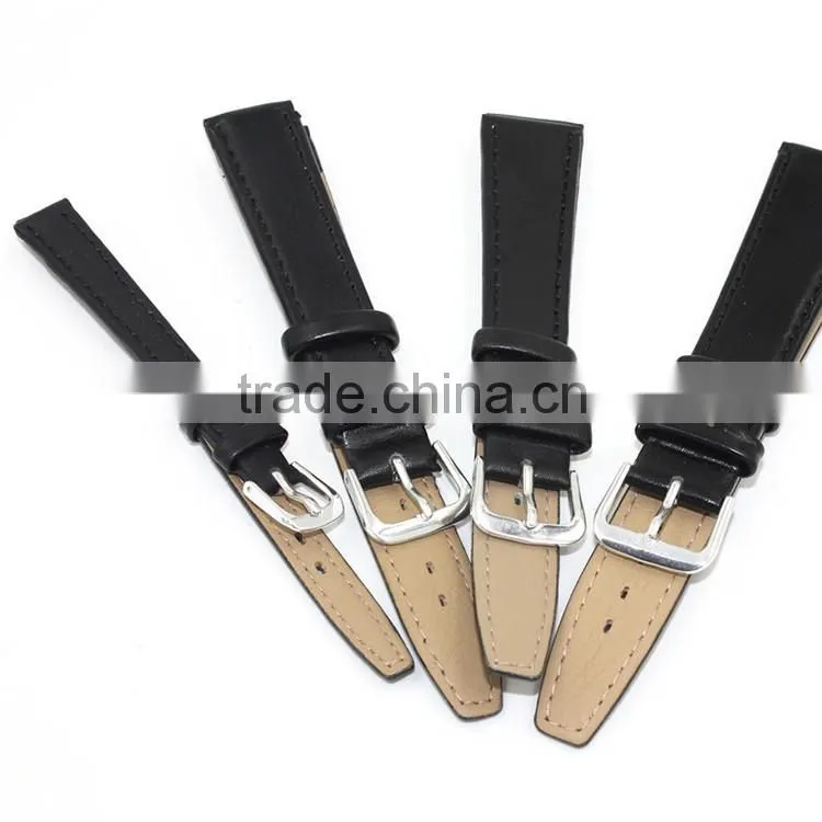 China factory custom all kinds of black/coffee color PU leather watch strap,wholesale watch strap