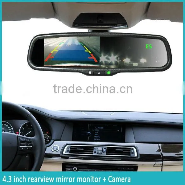 4.3inch auto dimming TFT-LCD monitor rearview mirror with; Configurable high temperature alert setting