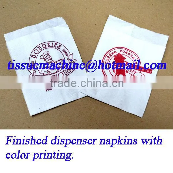 Italy Design 2lines 800 Piece Per Minute Embossing Printing High Speed Automatic Dinner Napkin Tissue Converting Machine