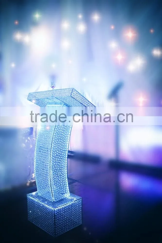 wedding Crystal Podium Pillar, Decorative Podium on square pillar, stage podium