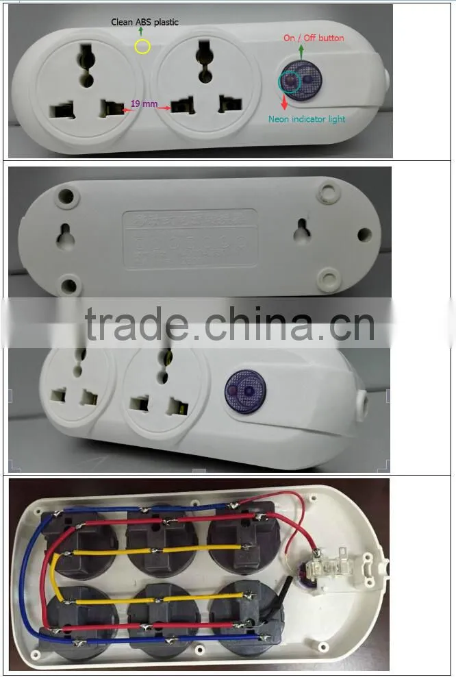 Hot Sale Standard Grounding Extension Socket Universal Power Strip