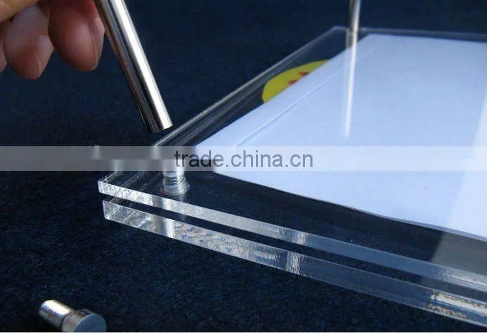 Crystal acrylic free standing picture frame