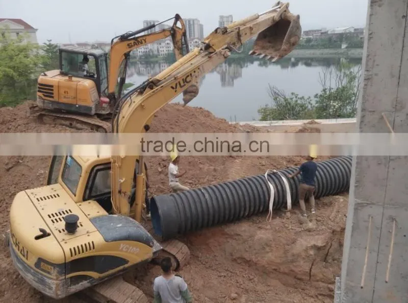 Dongli brand SN4 SN8 double wall pvc corrugated pipe for sale