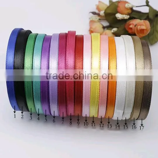 Latest style polyester double face satin ribbon