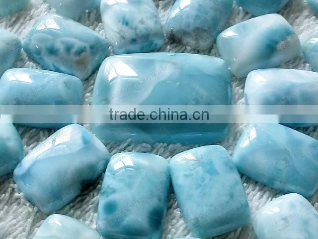 13x18mm larimar stone beads,natural larimar rectangle cabochon