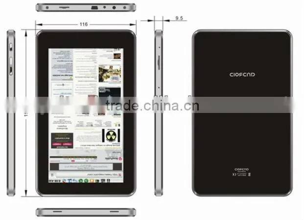 Android 800*480 7inch tablet+pc+con+la+tarjeta+si with GPS