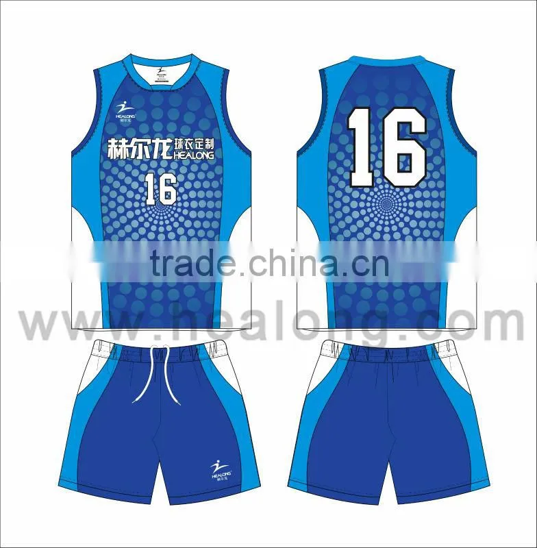Sublimation Customized High Class Sleeveless Volleyball Jerseys For Unisex