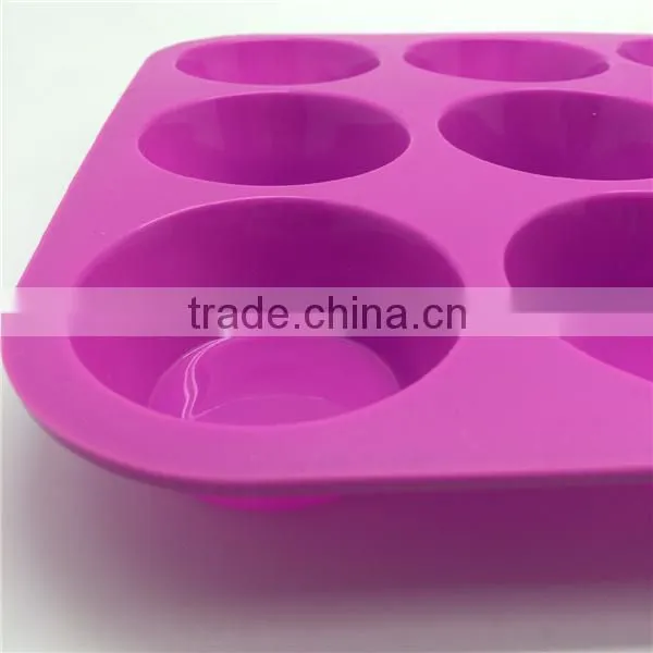 100% BPA free 12 Cavities Silicone Muffin Pan Baking Cup