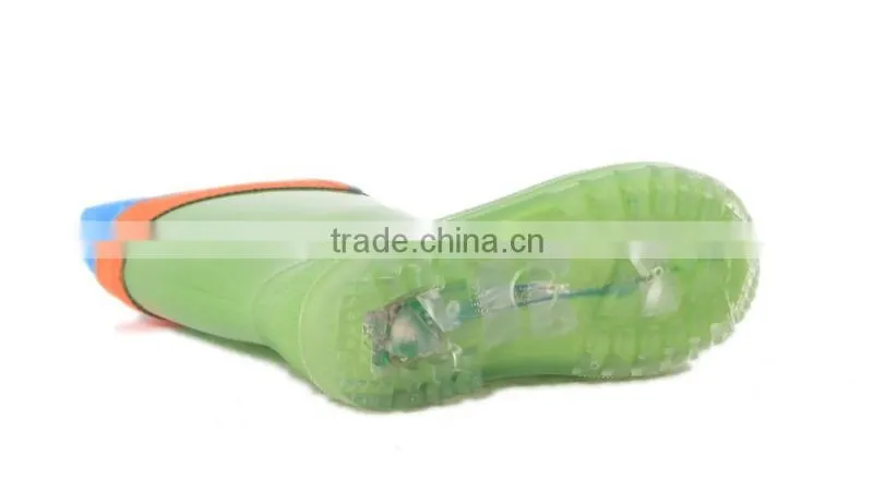 Hot sell green color cheap kids clear pvc rain boots