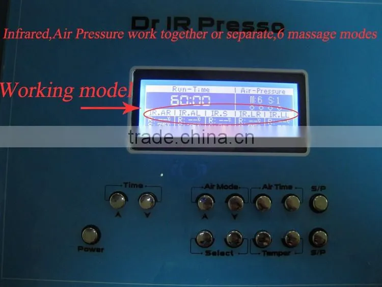OEM ODM far infrared air pressure massage lymphatic drainage machine
