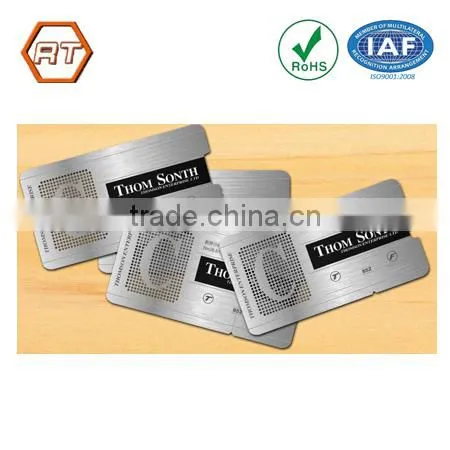 brushed metal business cards