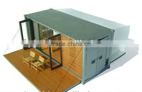 Prefab container with garage