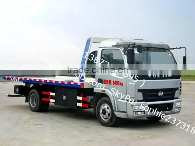 Yuejin flatbed tow truck,rollback trucks ,sliding rotator wrecker tow truck