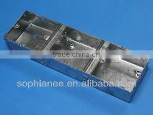 BS Standard Galvanized Steel 3X6 Switch And Socket Box