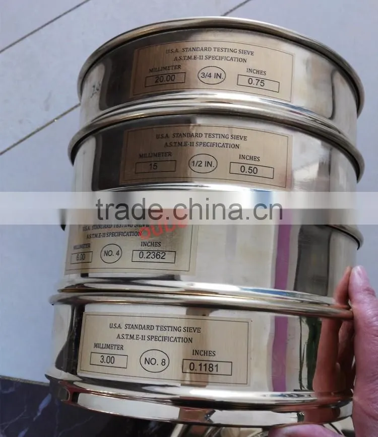 A.S.T.M. Standard Woven Wire Mesh Brass Test Sieves