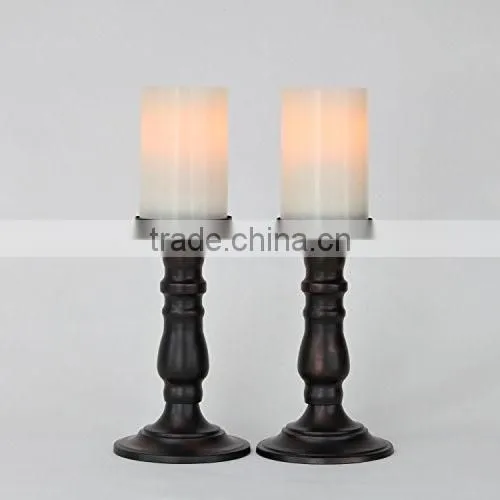 Ivory Flameless Pillar Candles with Timers